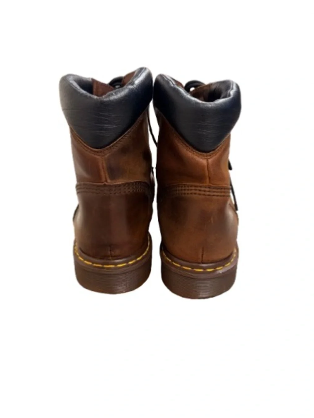 Dr. Martens Made In England 8 Eye Leather Boots Brown Padded Collar Men’s US 11